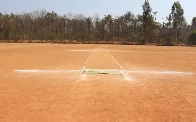 Dusty cricket Pitch
