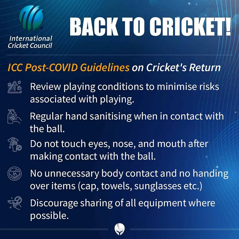 ICC also announced a comprehensive set of safety measures to be taken to prevent spread of COVID-19