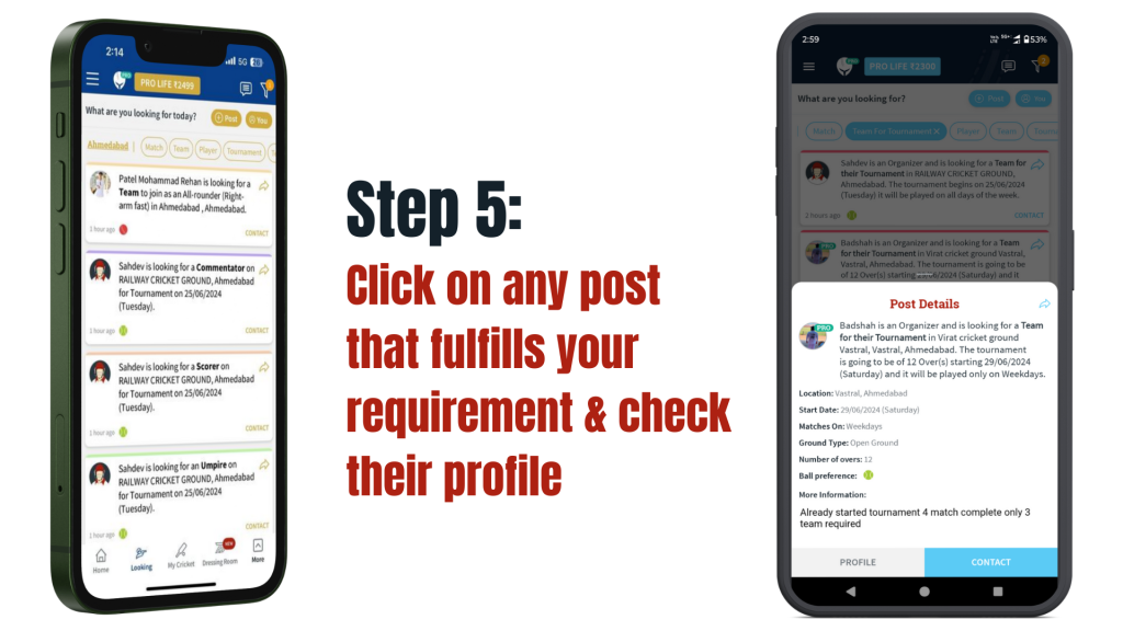 Click on Any Post that Fulfills Your Requirement & Check Their Profile
